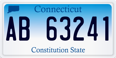 CT license plate AB63241