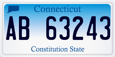 CT license plate AB63243