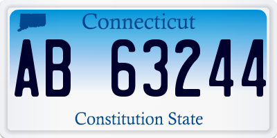 CT license plate AB63244