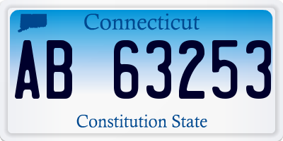 CT license plate AB63253