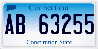 CT license plate AB63255