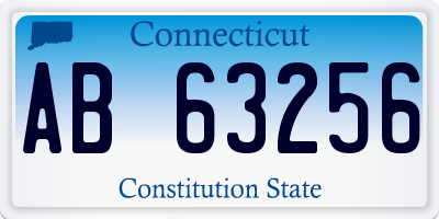 CT license plate AB63256