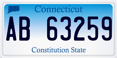 CT license plate AB63259