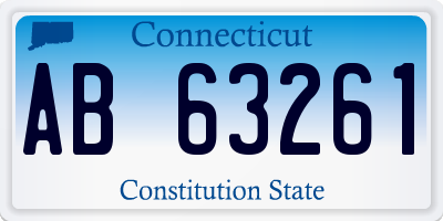 CT license plate AB63261