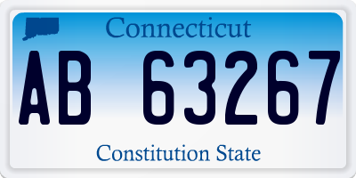 CT license plate AB63267