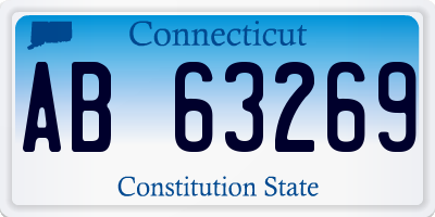 CT license plate AB63269