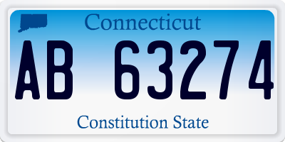 CT license plate AB63274