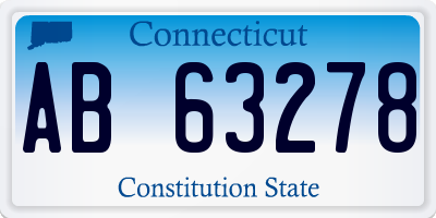 CT license plate AB63278