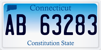 CT license plate AB63283