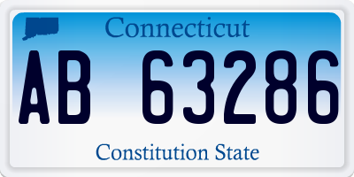 CT license plate AB63286