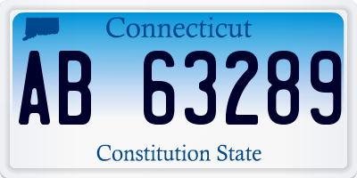 CT license plate AB63289