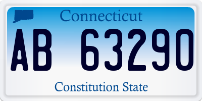 CT license plate AB63290