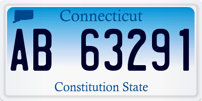 CT license plate AB63291