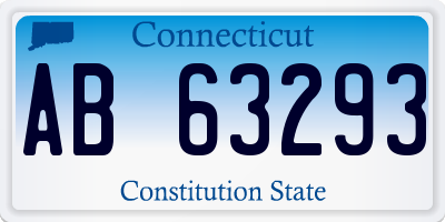 CT license plate AB63293