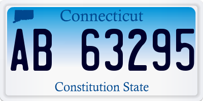 CT license plate AB63295