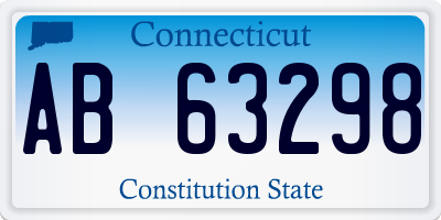 CT license plate AB63298