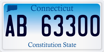 CT license plate AB63300