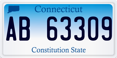 CT license plate AB63309