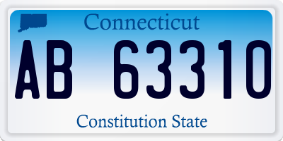 CT license plate AB63310