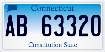 CT license plate AB63320