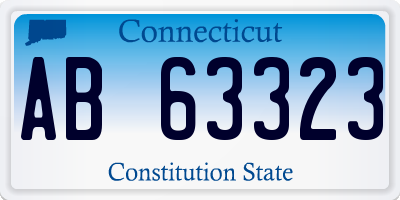 CT license plate AB63323