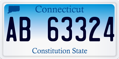 CT license plate AB63324