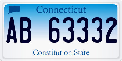 CT license plate AB63332