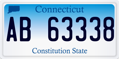 CT license plate AB63338