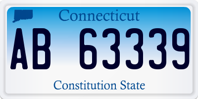 CT license plate AB63339