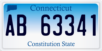 CT license plate AB63341