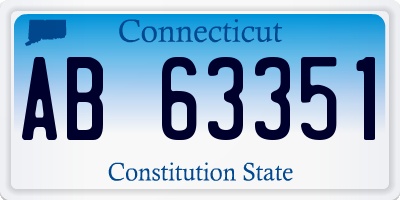 CT license plate AB63351