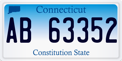 CT license plate AB63352