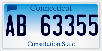 CT license plate AB63355
