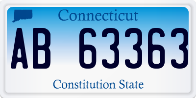 CT license plate AB63363