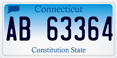 CT license plate AB63364