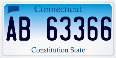 CT license plate AB63366