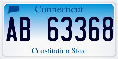 CT license plate AB63368