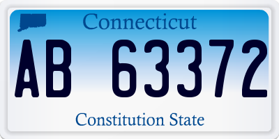 CT license plate AB63372