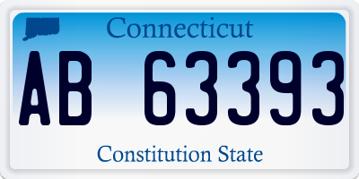 CT license plate AB63393