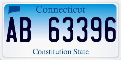 CT license plate AB63396