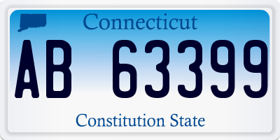 CT license plate AB63399