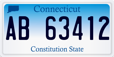 CT license plate AB63412