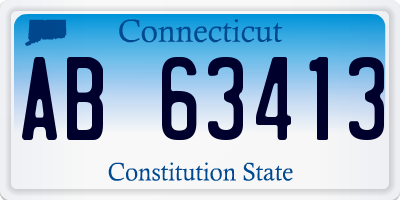 CT license plate AB63413