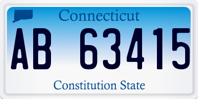 CT license plate AB63415