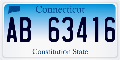 CT license plate AB63416