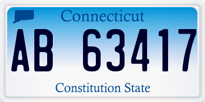 CT license plate AB63417