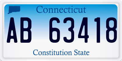 CT license plate AB63418