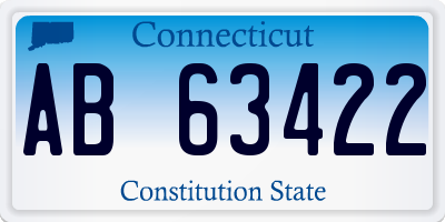 CT license plate AB63422