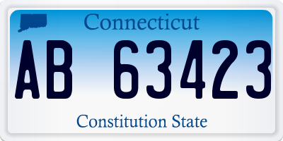 CT license plate AB63423
