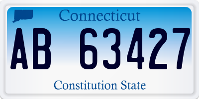 CT license plate AB63427